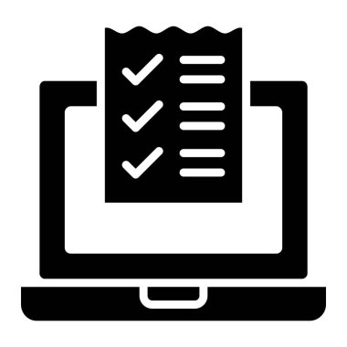 Öge listesi Vektör Simgesi Tasarım İllüstrasyonu