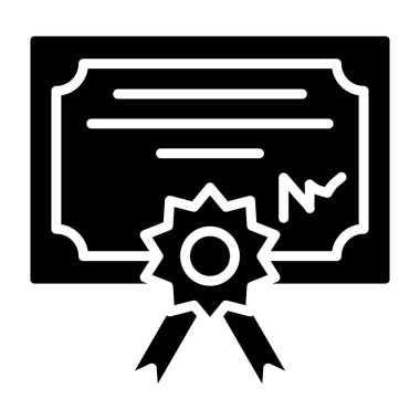 Diploma Vektörü Simgesi Tasarım İllüstrasyonu