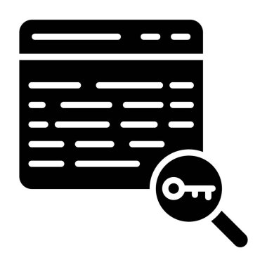 Anahtar Kelime Vektör Simgesi Tasarım İllüstrasyonu