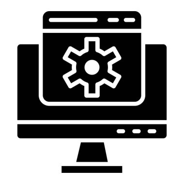 Web Ayarlama Vektörü Simgesi Tasarım İllüstrasyonu