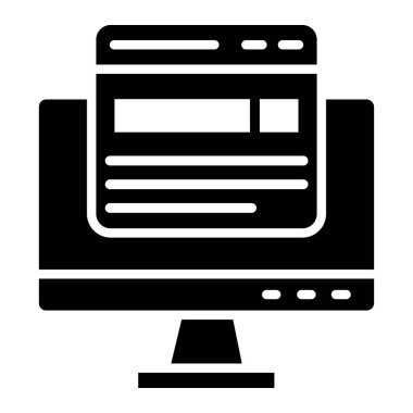 Arama motoru Vektör Simgesi Tasarım ResmiComment