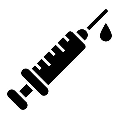Şırınga Vektörü Simgesi Tasarım İllüstrasyonu