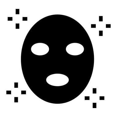 Yüz maskesi Vektör Simgesi Tasarım Çizimi