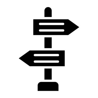 Yön İşareti Vektör Simgesi Tasarım İllüstrasyonu