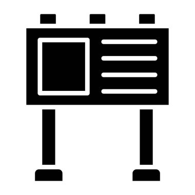 Billboard Vektör Simgesi Tasarım İllüstrasyonu