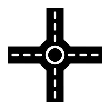 Crossroad Vektör Simgesi Tasarım İllüstrasyonu