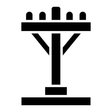 Elektrik direği Vektör Simgesi Tasarım İllüstrasyonu