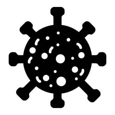 Virüs Vektörü Simgesi Tasarım İllüstrasyonu