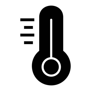 Termometre Vektör Simgesi Tasarım İllüstrasyonu