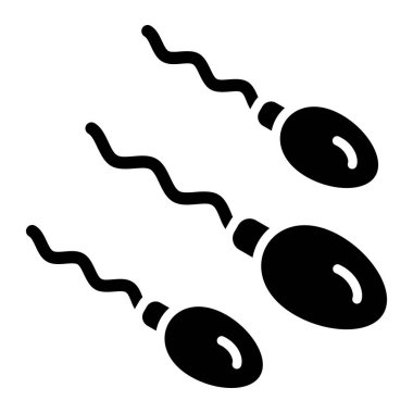 Sperm Vektörü Simgesi Tasarım İllüstrasyonu