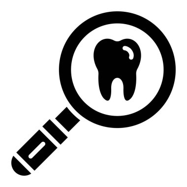 Arama Dişi Vektör Simgesi Tasarım Çizimi