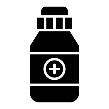 İlaç kavanozu Vektör Simgesi Tasarım İllüstrasyonu