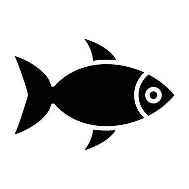 Balık Vektörü Simgesi Tasarım İllüstrasyonu