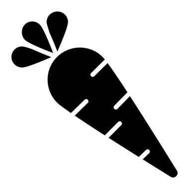 Havuç Vektörü Simgesi Tasarım İllüstrasyonu