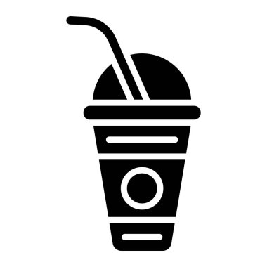 Yumuşak içecek Vektör Simgesi Tasarım İllüstrasyonu