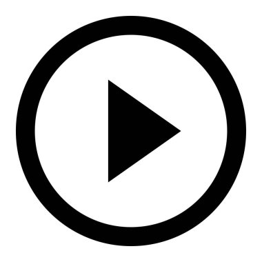 Oynatma düğmesi Vektör Simgesi Tasarım İllüstrasyonu