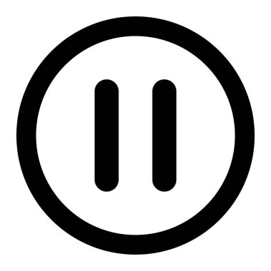 Duraklat düğmesi Vektör Simgesi Tasarım İllüstrasyonu