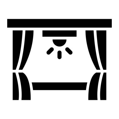 Sahne Vektörü Simgesi Tasarım İllüstrasyonu