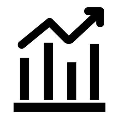 Çubuk Grafik Vektörü Simgesi Tasarım İllüstrasyonu