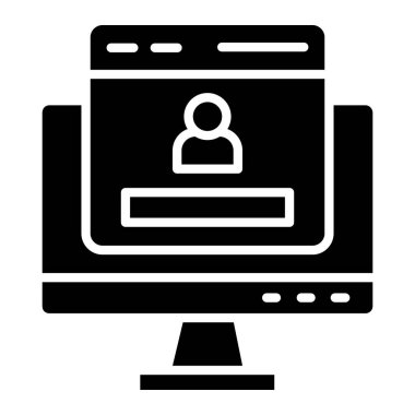 Web giriş Vektörü Simgesi Tasarım İllüstrasyonu