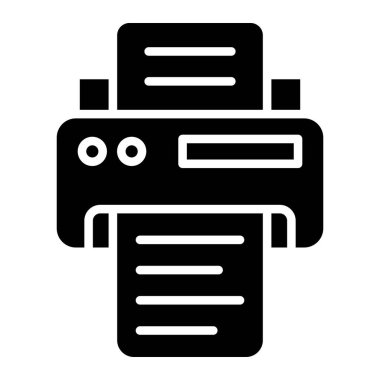 Yazıcı Vektör Simgesi Tasarım İllüstrasyonu