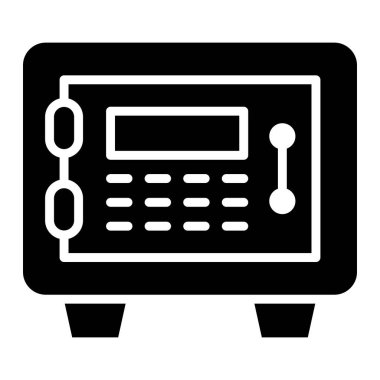 Güvenli Kutu Vektör Simgesi Tasarım İllüstrasyonu