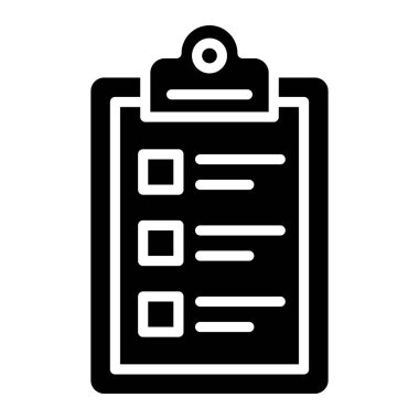 Denetim Listesi Vektör Simgesi Tasarım İllüstrasyonu