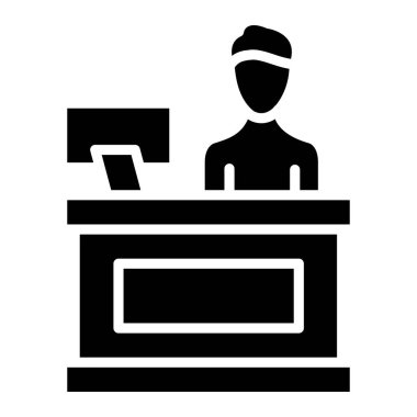 Çalışan Vektör Simgesi Tasarım İllüstrasyonu