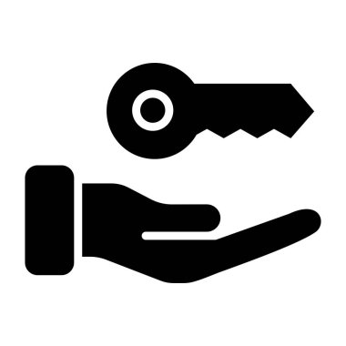 Anahtar Vektörü Simgesi Tasarım İllüstrasyonu