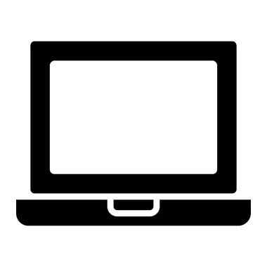 Laptop Vektör Simgesi Tasarım Çizimi