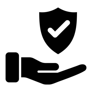 Sigorta Vektörü Simgesi Tasarım İllüstrasyonu