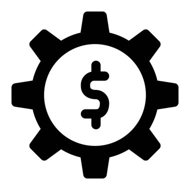 Çarklı Tekerlek Vektör Simgesi Tasarım Çizimi