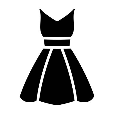 Gelinlik Vektör Simgesi Tasarım İllüstrasyonu