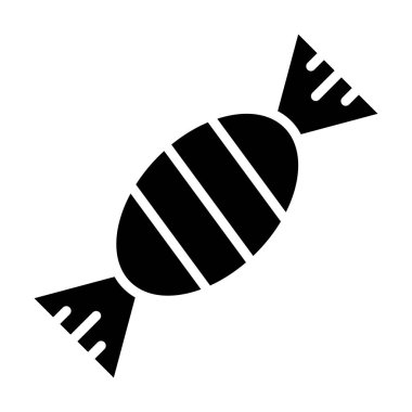 Şeker Vektörü Simgesi Tasarım İllüstrasyonu