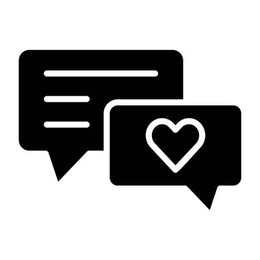 Sohbet Vektörü Simgesi Tasarım İllüstrasyonu