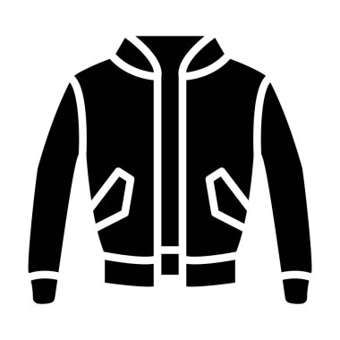 Ceket Vektörü Simgesi Tasarım İllüstrasyonu