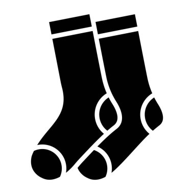 Çorap Vektörü Simgesi Tasarımı Çizimi