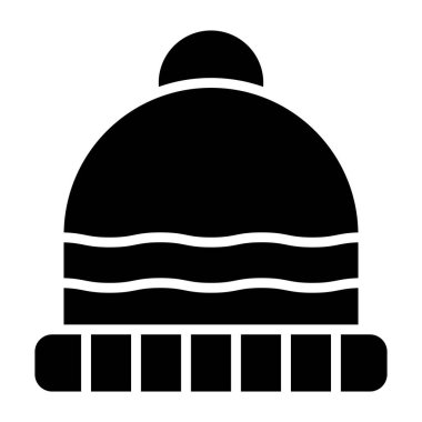 Beanie Vektör Simgesi Tasarım İllüstrasyonu