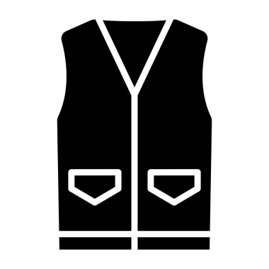 Yelek Vektörü Simgesi Tasarım İllüstrasyonu