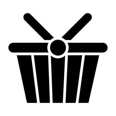 Sepet Vektörü Simgesi Tasarım İllüstrasyonu