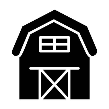 Barn Vektör Simgesi Tasarım Çizimi