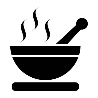 Çorba Vektörü Simgesi Tasarımı Çizimi