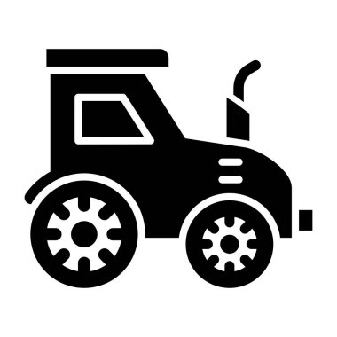 Traktör Vektör Simgesi Tasarım İllüstrasyonu