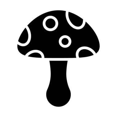 Mantar Vektörü Simgesi Tasarım İllüstrasyonu