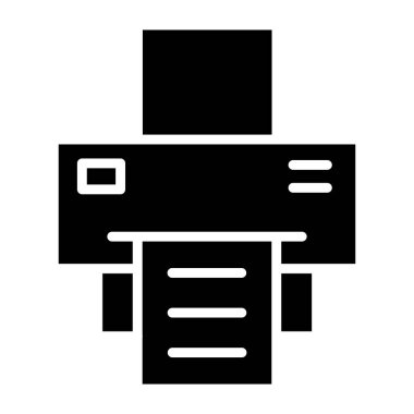 Yazıcı Vektör Simgesi Tasarım İllüstrasyonu