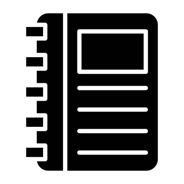 Not Defteri Vektör Simgesi Tasarım İllüstrasyonu