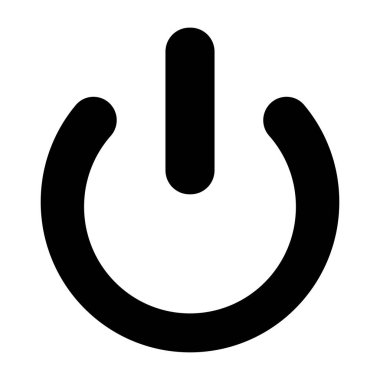 Güç Vektörü Simgesi Tasarım İllüstrasyonu