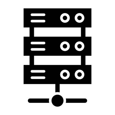 Sunucu Vektörü Simgesi Tasarım İllüstrasyonu