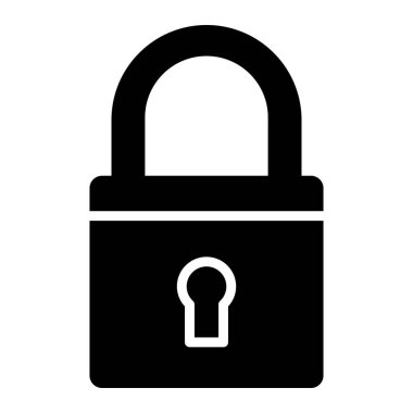 Kilitli Vektör Simgesi Tasarım İllüstrasyonu