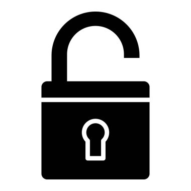 Kilitli Vektör Simgesi Tasarım İllüstrasyonu